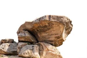 Aislamiento de piedra de roca grande sobre fondo blanco. foto