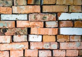 hermosa textura de ladrillo antiguo de gran bloque de pared foto