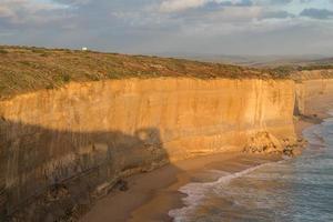 The edge of the cliff near the Twelve Apostle of Great Ocean Road in Port Campbell national park, Australia. photo