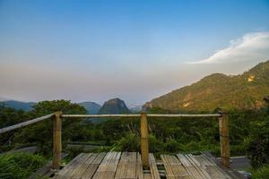 Doi Pha Mee Viewpoint, a famous place that is the check-in point of Team 13, wild boars accidentally stuck in Tham Luang cave. Border of Thailand and Burma, Mae Sai, Chiang Rai, Thailand photo