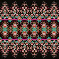 Beautiful seamless pattern handmade ikat art.folk embroidery and Mexican style. Aztec geometric art ornament print. photo mandalas pattern and Background concept.