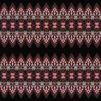 hermoso patrón sin costuras hecho a mano ikat art.folk bordado y estilo mexicano. impresión de ornamento de arte geométrico azteca. patrón de mandalas fotográficos y concepto de fondo. foto