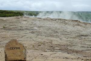 Icelandic geyser stone photo