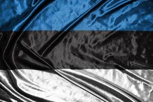 estonia cloth flag Satin Flag Waving Fabric Texture of the Flag photo