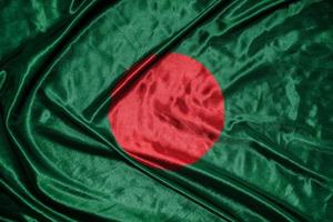 bangladesh cloth flag Satin Flag Waving Fabric Texture of the Flag photo