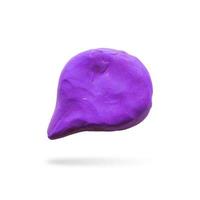 plasticine speech bubble  on isolated background photo