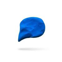 plasticine speech bubble  on isolated background photo