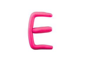 alphabet English colorful letters Handmade letters molded from plasticine clay on Isolated white background photo