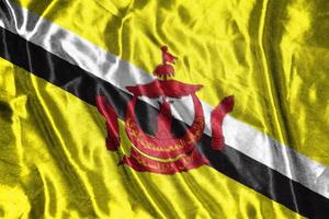 brunei darussalam cloth flag Satin Flag Waving Fabric Texture of the Flag photo