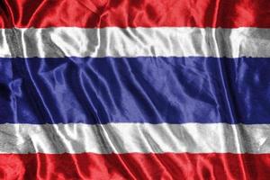 thailand cloth flag Satin Flag Waving Fabric Texture of the Flag photo