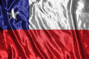 chile cloth flag Satin Flag Waving Fabric Texture of the Flag photo