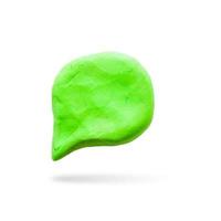 plasticine speech bubble  on isolated background photo