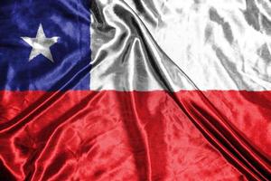 chile cloth flag Satin Flag Waving Fabric Texture of the Flag photo