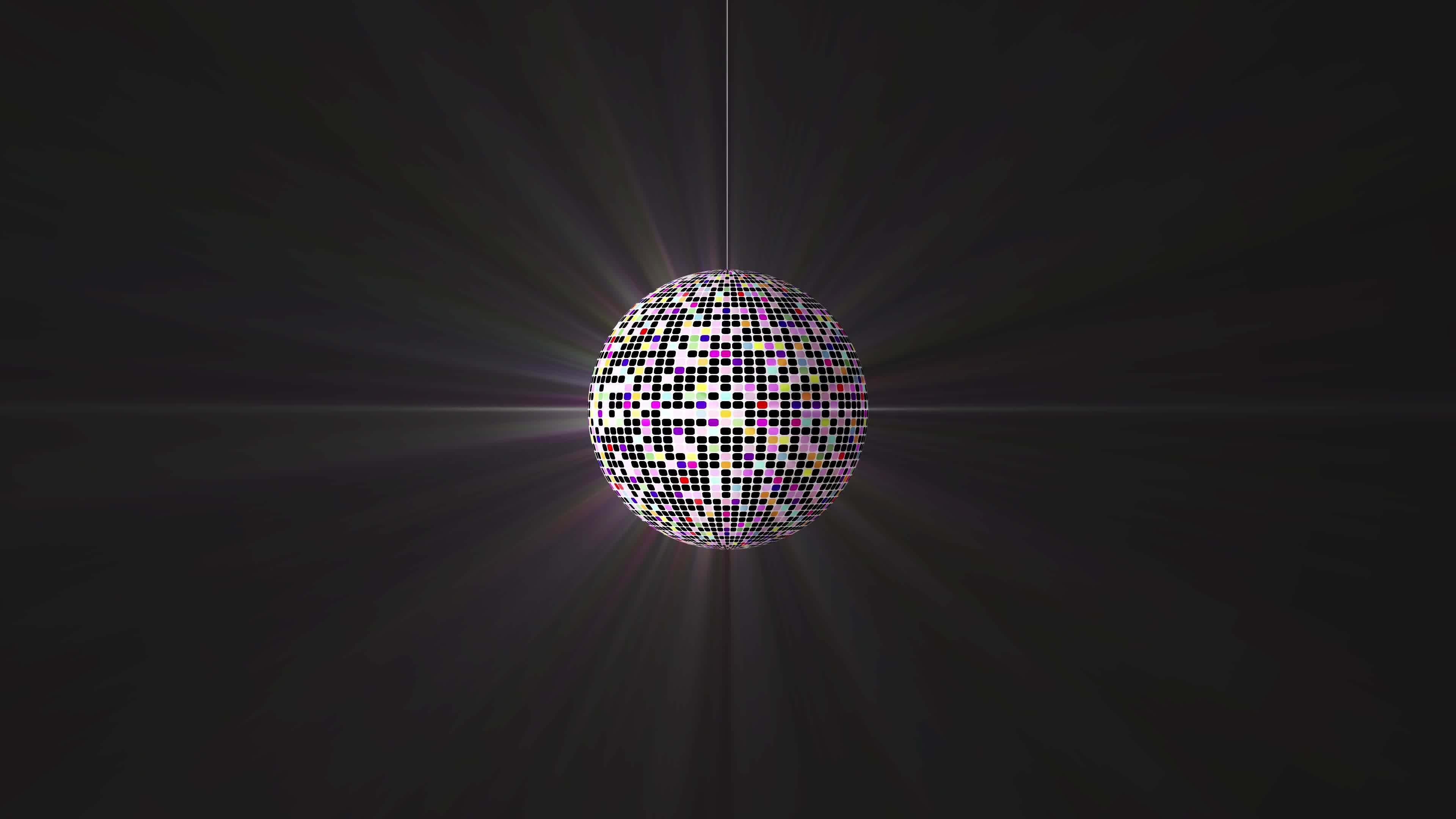 video animation cartoon - disco ball mirror rotates on a light background  7237807 Stock Video at Vecteezy