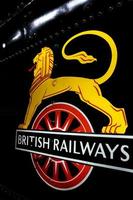 Sheffield Park, East Sussex, UK, 2013. British Railways Logo on an Old Steam Train photo