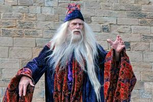 Alnwick, Northumberland, UK, 2010. Dumbledore Entertaining the Crowds at Alnwick Castle