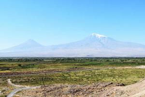 la naturaleza de armenia.vista de ararat foto