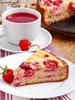 French pie  with strawberries photo