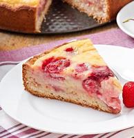 French pie  with strawberries photo