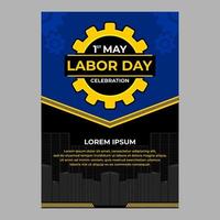 Labor day celebration poster design vector