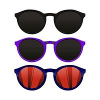 Sunglass with three variant color vector