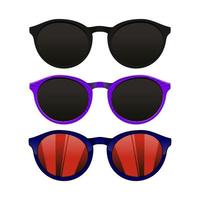 Sunglass with three variant color vector