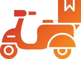 Motorbike Delivery Icon Style vector