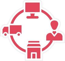 Drop Shipping Icon Style vector