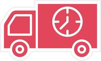 24 Hours Delivery Icon Style vector