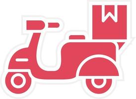 Motorbike Delivery Icon Style vector