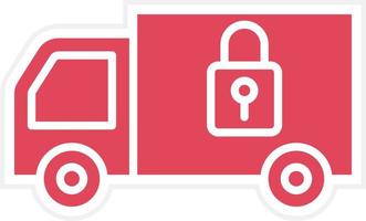 Locked Delivery Icon Style vector