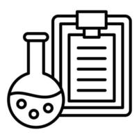 estilo de icono de informe de laboratorio vector