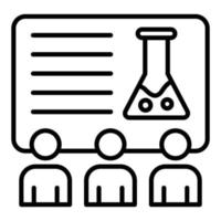 Chemistry Seminar Icon Style vector