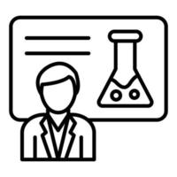 Chemistry Lecture Icon Style vector