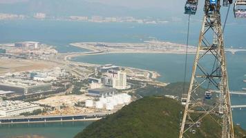 View from cable car going to Lantau island video