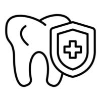 Tooth Protection Icon Style vector