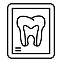 estilo de icono de rayos x de dientes vector