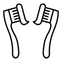 Tooth Paste on Brush Icon Style vector