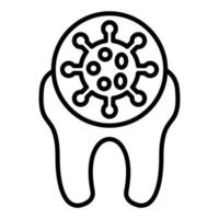 Tooth Infection Icon Style vector
