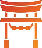 Torii Gate Icon Style vector