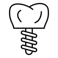 Dental Implant Icon Style vector