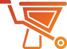 Wheelbarrow Icon Style vector