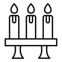 estilo de icono de velas vector