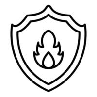 Fire Shield Icon Style vector