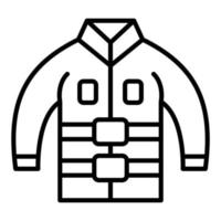estilo de icono de chaqueta de bombero vector