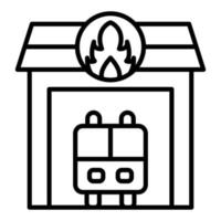 Firefighter Garage Icon Style vector