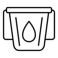 estilo de icono de cubo de agua vector