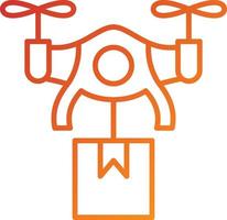 Drone Delivery Icon Style vector