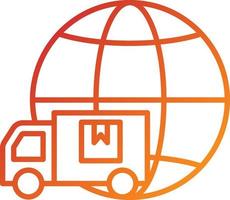 Global Delivery Icon Style vector