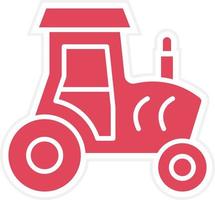 estilo de icono de tractor vector